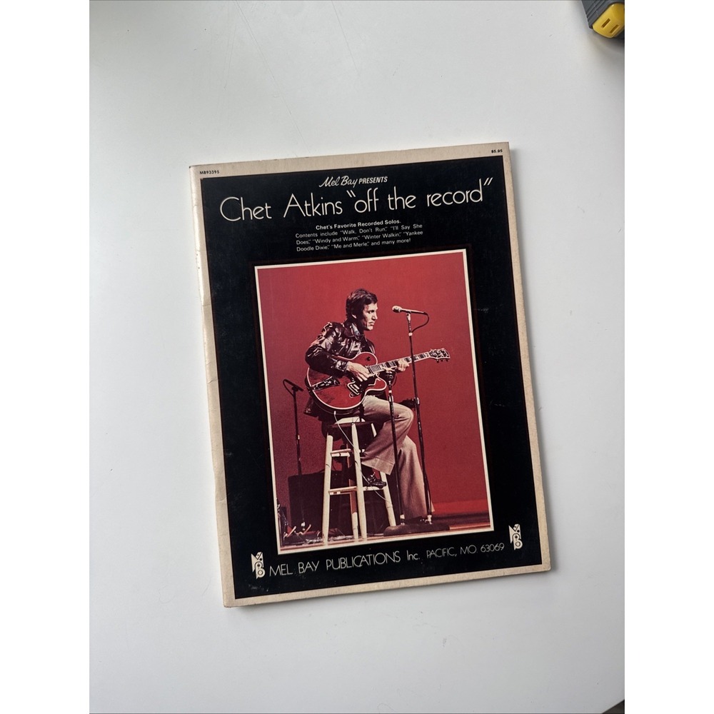 Chet Atkins "Off The Record" Sheet Music Book 1976 Mel Bay